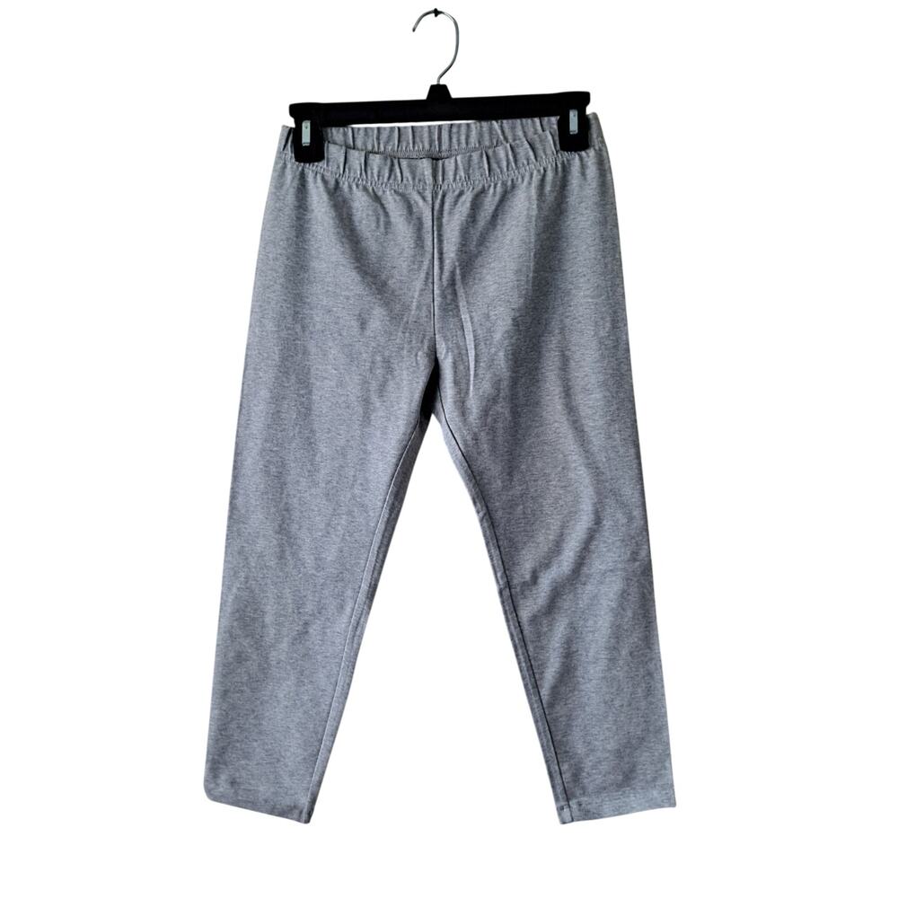 NWT Lands' End Tough Cotton Capri Leggings School Uniform Gray Girls Size XL